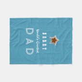 's Werelds beste DAD Blue Brick-aangepaste naam Z3 Fleece Deken (Voorkant (Horizontaal))