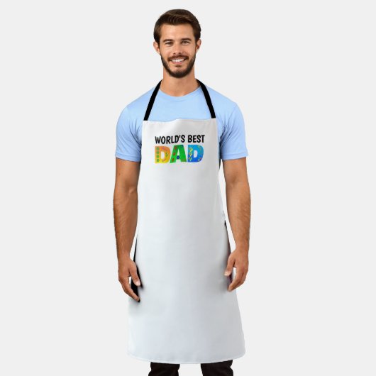 's Werelds beste DAD Whimsical Letters Apron Schort (Gedragen)