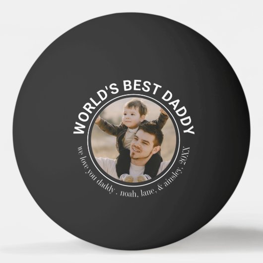 'S Werelds Beste Daddy Schattige Vaderdag Custom P Pingpongbal (Achterkant)