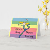 's Werelds beste dans leraar koopwaar Kaart (Gele Bloem)