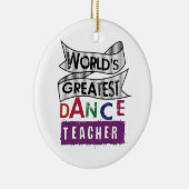 's Werelds beste dansleraar éénzijdige versiering Keramisch Ornament (Rechts)