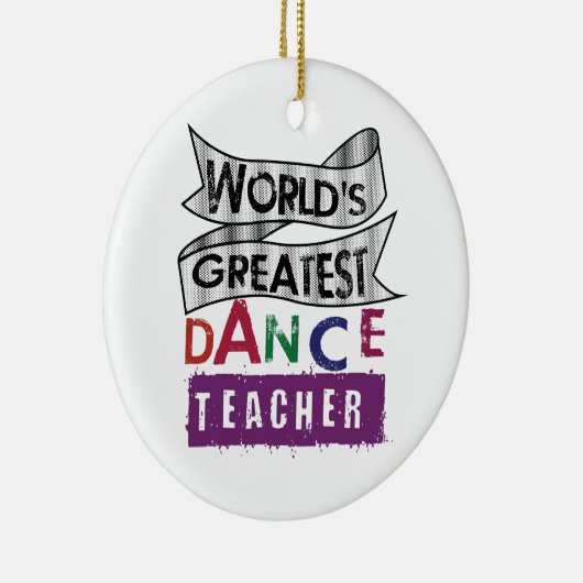 's Werelds beste dansleraar éénzijdige versiering Keramisch Ornament (Rechts)