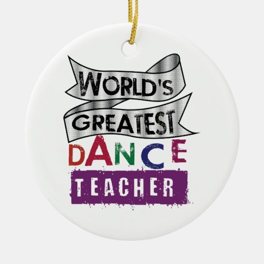 's Werelds beste dansleraar éénzijdige versiering Keramisch Ornament (Voorkant)