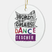 's Werelds beste dansleraar éénzijdige versiering Keramisch Ornament (Links)