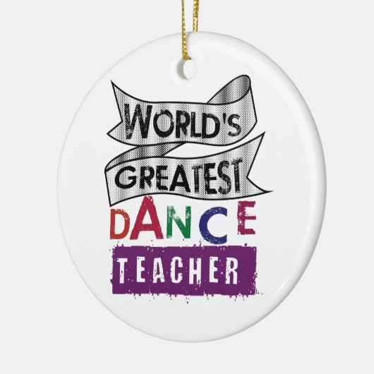 's Werelds beste dansleraar éénzijdige versiering Keramisch Ornament (Links)