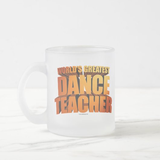 's Werelds beste dansleraar, gevriesde glazen koff Matglas Koffiemok (Links)