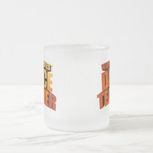 's Werelds beste dansleraar, gevriesde glazen koff Matglas Koffiemok (Center)