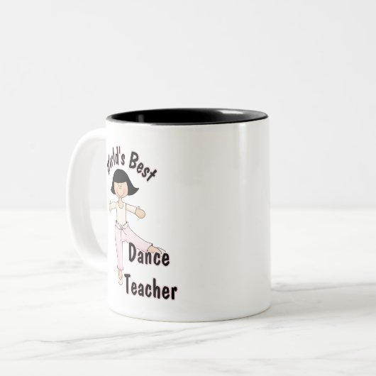 's Werelds beste dansleraar Tweekleurige Koffiemok (Voorkant links)