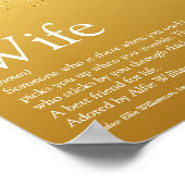 's Werelds beste definitie van vrouw Gold Glitter  Poster (Hoek)