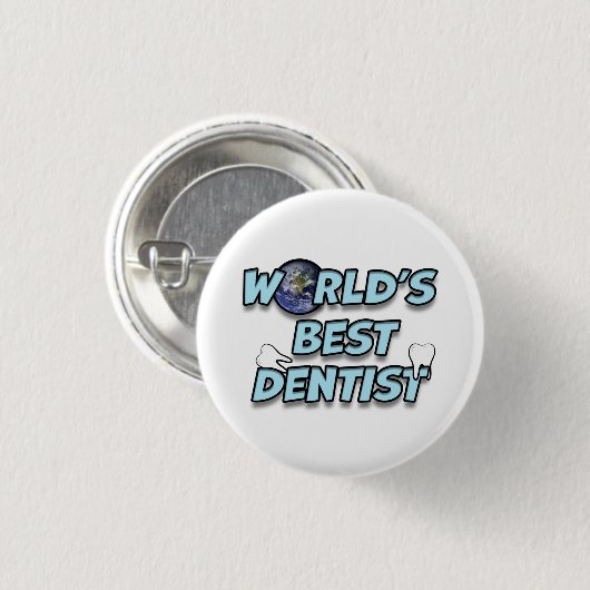 's Werelds beste Dentist Ronde Button 3,2 Cm (Voorkant /achterkant)
