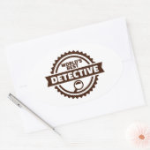 's Werelds beste detective Ovale Sticker (Envelop)