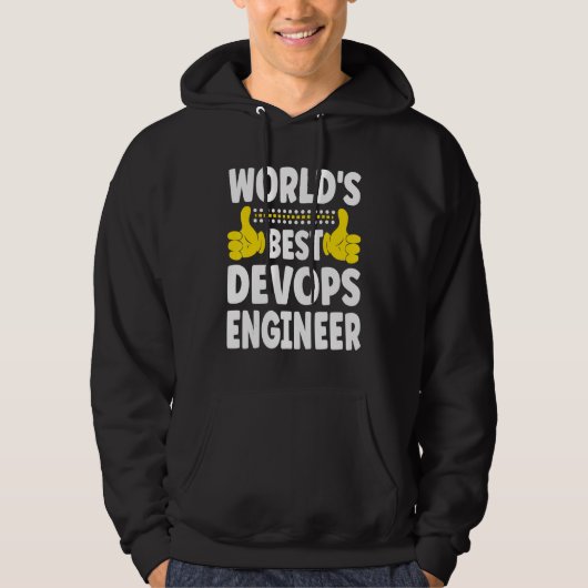 's Werelds beste Devops Engineer taakomschrijving Hoodie (Voorkant)