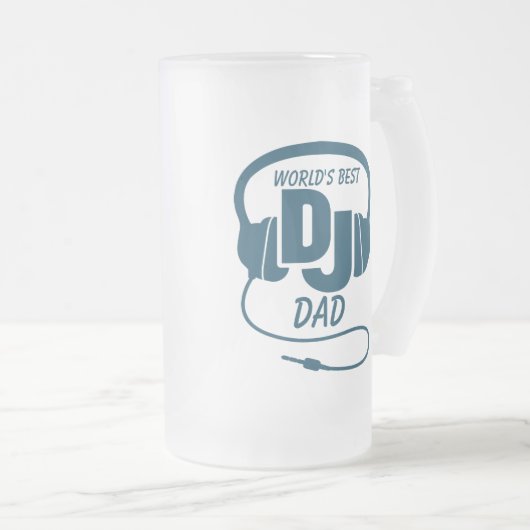 's Werelds beste DJ pap blauw bier mok (Voorkant rechts)