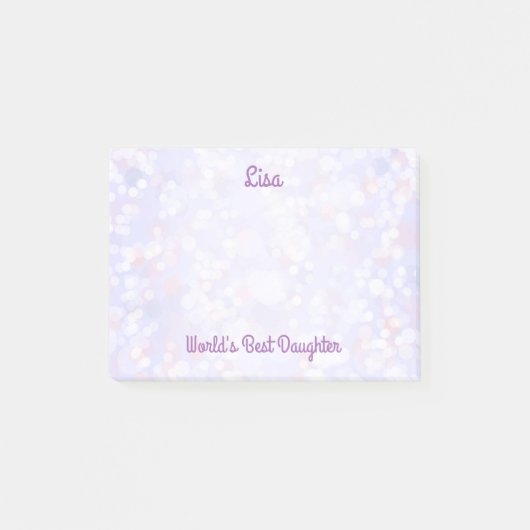 's Werelds beste dochter Bokeh Post-it® Notes (Voorkant)
