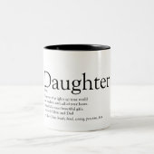 's Werelds beste dochter-definitiefs moderne vun Tweekleurige Koffiemok (Center)