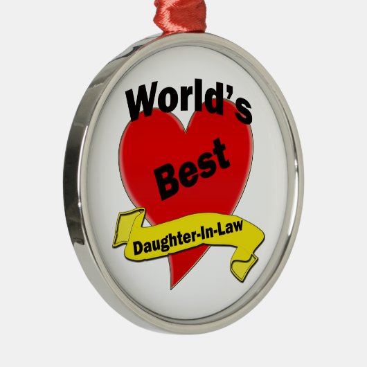's Werelds beste dochter-in-law Metalen Ornament (Rechts)