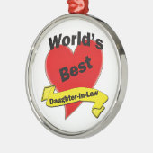 's Werelds beste dochter-in-law Metalen Ornament (Links)