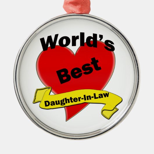 's Werelds beste dochter-in-law Metalen Ornament (Voorkant)