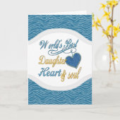 's Werelds beste dochters hart en ziel Kaart (Gele Bloem)