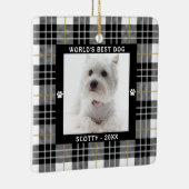 'S WERELDS BESTE DOG Black White Tan Pset Keramisch Ornament (Rechts)