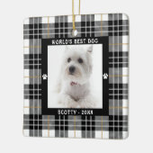 'S WERELDS BESTE DOG Black White Tan Pset Keramisch Ornament (Links)