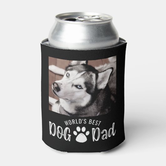 'S WERELDS BESTE DOG DAD 2-foto's schilderen afdru Blikjeskoeler (Blikje Voorkant)