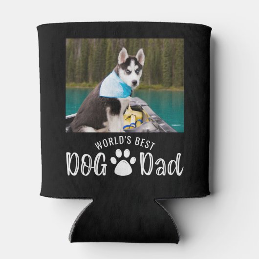 'S WERELDS BESTE DOG DAD 2-foto's schilderen afdru Blikjeskoeler (Achterkant)