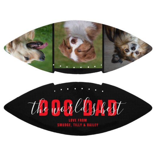 's Werelds beste DOG DAD Custom Pet Photo American Football (Panelen)