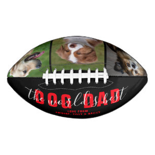 's Werelds beste DOG DAD Custom Pet Photo American Football