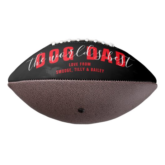 's Werelds beste DOG DAD Custom Pet Photo American Football (Gedraaid 270)