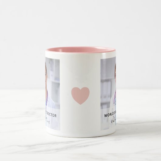 's Werelds beste dokter fotonaam Tweekleurige Koffiemok (Center)