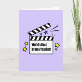 's Werelds beste drama-leraar met klapbord Bedankkaart (Voorkant)