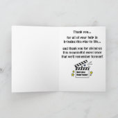 's Werelds beste drama-leraar met klapbord Bedankkaart (Binnen)