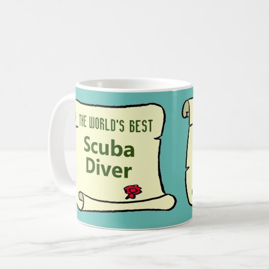 's Werelds beste duiker. Koffiemok (Voorkant links)