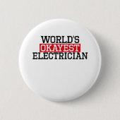 's werelds beste elektricien, #electricia ronde button 5,7 cm (Voorkant)