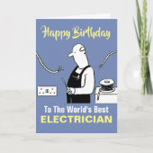 'S Werelds Beste Elektricien Gelukkige Verjaardag Kaart (Voorkant)