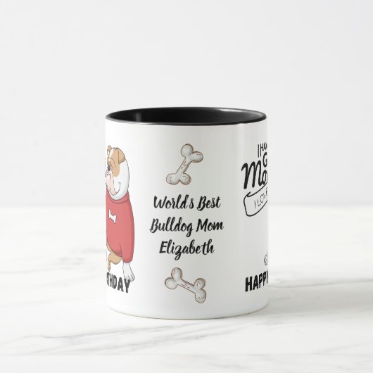 's Werelds BESTE ENGELSE BULLDOG MAM gepersonalise Mok (Midden)