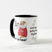 's Werelds BESTE ENGELSE BULLDOG MAM gepersonalise Mok (Voorkant links)