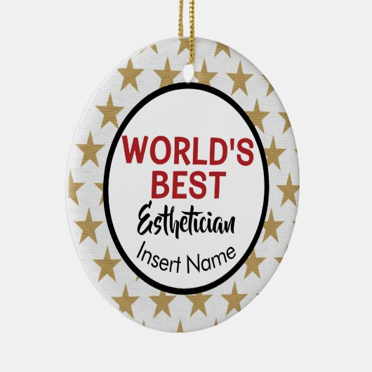 's Werelds beste estheticus Keramisch Ornament (Rechts)