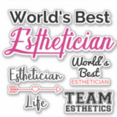 's Werelds beste estheticus Stickers (Voorkant)