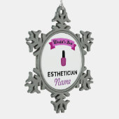 's Werelds beste estheticus Tin Sneeuwvlok Ornament (Links)