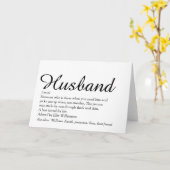 's Werelds beste Ever Husband-definitiescript Kaart (Gele Bloem)