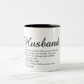 's Werelds beste Ever Husband-definitiescript Tweekleurige Koffiemok (Center)