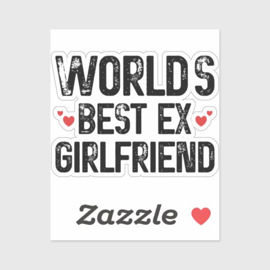 'S Werelds Beste Ex-Vriendin Grappig Gezegde Verja Sticker (Vel)