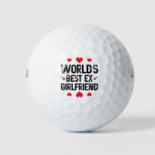 'S Werelds Beste Ex-Vriendin Schattige Funny Sayin Golfballen (Voorkant)