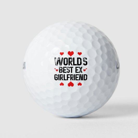 'S Werelds Beste Ex-Vriendin Schattige Funny Sayin Golfballen (Voorkant)