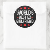 'S Werelds Beste Ex-Vriendin Schattige Funny Sayin Ronde Sticker (Tas)