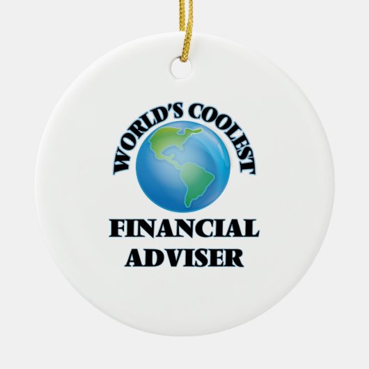 's Werelds beste financieel adviseur Keramisch Ornament (Voorkant)