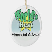 's Werelds beste financieel adviseur Keramisch Ornament (Rechts)