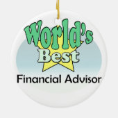 's Werelds beste financieel adviseur Keramisch Ornament (Achterkant)